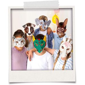 Produktbild für Bastelset Folia 23209 Kindermasken Tiere