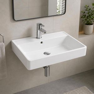 Produktbild für Waschbecken hansgrohe Xanuia Q, aus Keramik, weiß