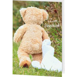 Produktbild für Abschiedskarte Perleberg 7410035-2, Teddybär