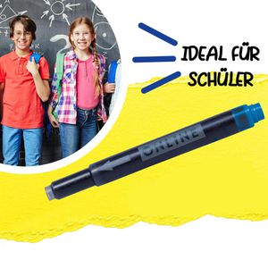Produktbild für Füllerpatronen Online 17026 Kombipatrone, blau