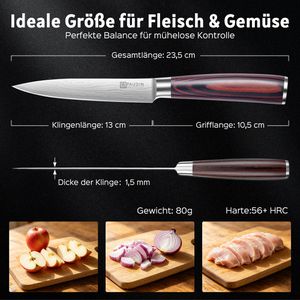 Produktbild für Kochmesser Paudin Universal Classic N7, mit Pakkaholzgriff