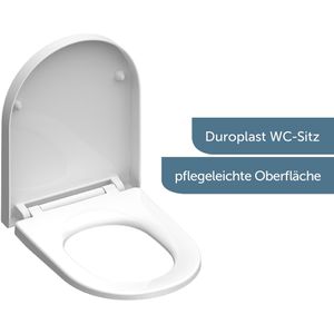 Produktbild für WC-Sitz Schütte White 82910, D-Form, aus Duroplast