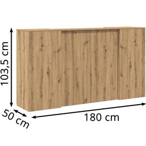 Produktbild für Empfangstheke vidaXL 3324222, artisan eiche