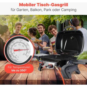 Produktbild für Gasgrill Proficook PC-GG 1261, schwarz, 2 Brenner