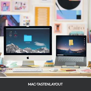 Produktbild für Tastatur Logitech MX Keys Mini for MAC Pale Gray