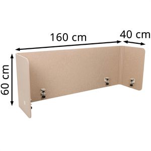 Produktbild für Tischtrennwand hJh-OFFICE 892005, beige