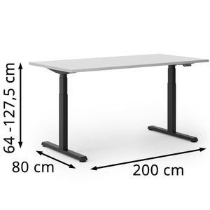 Produktbild für Schreibtisch Actiforce Pro 1050 lite, lichtgrau / schwarz