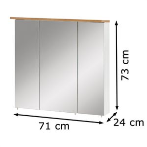 Produktbild für Spiegelschrank Schildmeyer Padua 142296, weiß / eiche