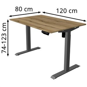 Produktbild für Schreibtisch Kerkmann Move 1, eiche / anthrazit