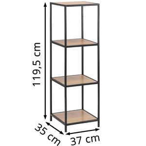 Produktbild für Bücherregal AC-Design Seaford, schwarz / wildeiche