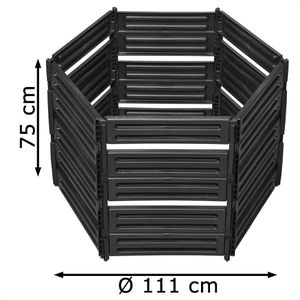 Produktbild für Komposter Garantia Air-King, schwarz, aus Kunststoff