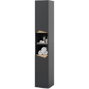 Produktbild für Badschrank Vicco Marelle, mit 4 Füßen, anthrazit/artisan eiche