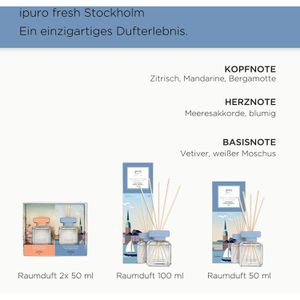 ipuro Raumduft Essentials, 50 ml, mit Stäbchen, fresh Stockholm – Böttcher  AG