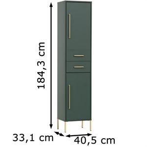 Produktbild für Badschrank Schildmeyer Kent 702034, mit 4 Füßen, waldgrün