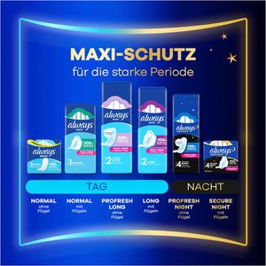 Produktbild für Damenbinden always Maxi ProFresh Night, Größe 4