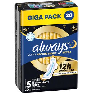 Produktbild für Damenbinden always Ultra Secure Night Extra Gr. 5