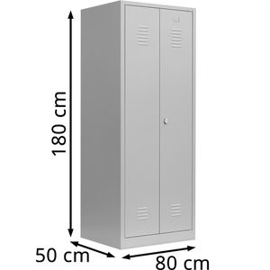 Produktbild für Spind Lüllmann 515420, Doppelspind, lichtgrau