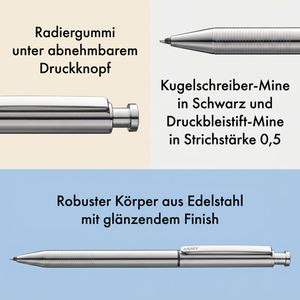 Produktbild für Multifunktionsstift Lamy cp1 twin pen, 2-in-1, silber