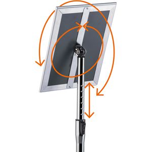 Produktbild für Infoständer Durable 479823 aus Aluminium, silber, A4