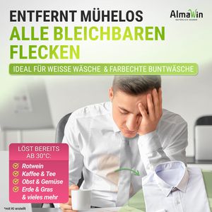 Produktbild für Fleckenentferner AlmaWin Sauerstoffbleiche, Bio, vegan, Pulver