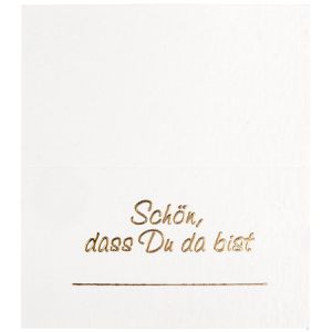 Produktbild für Tischkarten Ideen-mit-Herz 012524-02, weiß / gold
