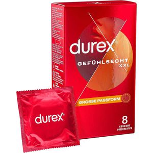 Durex Kondome Gefühlsecht XXL, 60 mm, 8 Stück