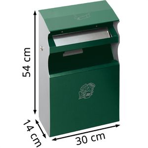 Produktbild für Aschenbecher VAR WH63, 45015, moosgrün, für Outdoor, mit Dach