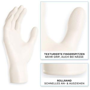 Produktbild für Einmalhandschuhe Arnomed Nitril White, weiß, 100 Stk
