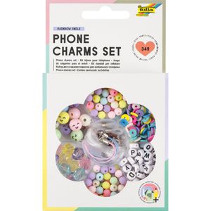 Produktbild für Perlen Folia 32029 Phone Charms Set Rainbow Smile, in Box