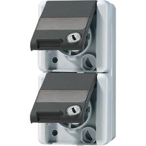 Steckdose Jung 822 NAWSL, WG 800, IP44, Aufputz