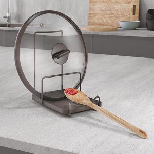 Produktbild für Topfdeckelhalter Metaltex Tokyo LAVA, schwarz, aus Metall