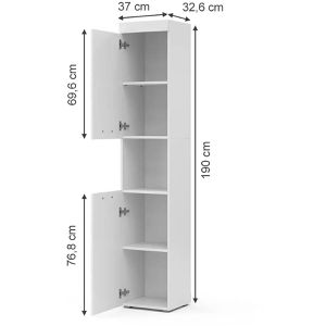 Produktbild für Badschrank Vicco Luna, weiß