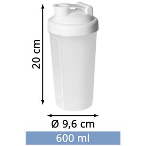 Produktbild für Protein-Shaker Böttcher-AG aus Kunststoff, weiß