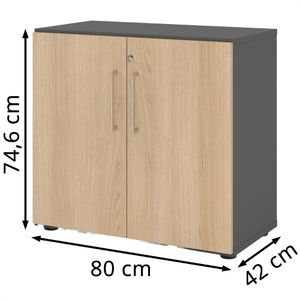 Produktbild für Aktenschrank Hammerbacher Serie 9 Advanced, aus Holz