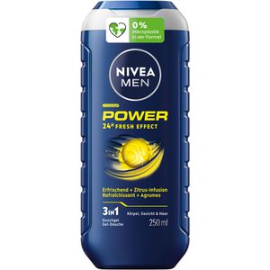 Duschgel Nivea Men Power 24h Fresh Effect 3in1