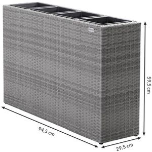 Produktbild für Pflanzkasten CASARIA Sichtschutz-Pflanzkübel grau
