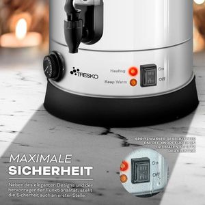 Produktbild für Heißwasserspender Tresko 1385-005, einstellbar 30°C - 110°C