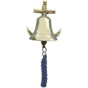 Produktbild für Schiffsglocke SEA-CLUB mit Anker 1510 Ø 7,5cm gold