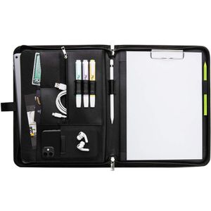 Schreibmappe Vebon Rom, Kunstleder, schwarz, A4