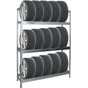 Produktbild für Reifenregal PROREGAL TIGER XL, silber, für 18 Reifen