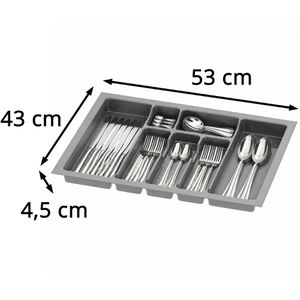 Produktbild für Besteckkasten Sossai Divio, anthrazit, aus Kunststoff