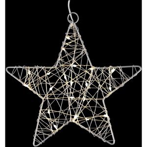 Produktbild für Weihnachtsstern Ideen-mit-Herz 013542-03, Drahtstern, silber