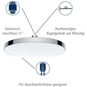 Produktbild für Kopfbrause Wenko Automatic Cleaning, verchromt