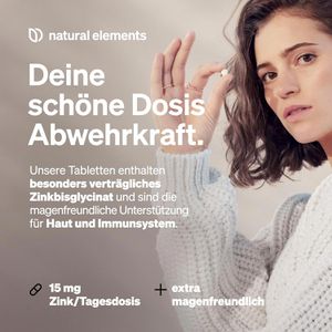 Produktbild für Zink natural-elements 365 Tabletten