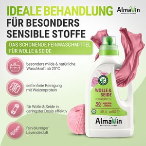 Produktbild für Waschmittel AlmaWin Wolle &amp; Seide Lavendelduft