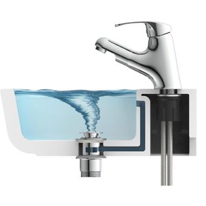 Produktbild für Ablaufgarnitur Kirchhoff Pop Up Ventil, aus Messing