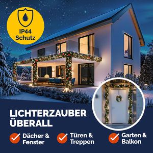Produktbild für Weihnachtsgirlande CASARIA 107697, für innen und außen IP44