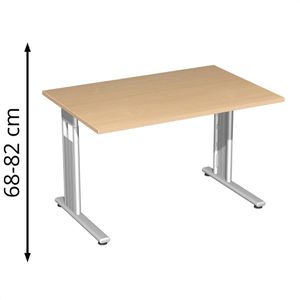 Produktbild für Schreibtisch Geramöbel Flex S-617102-BS, buche / silber