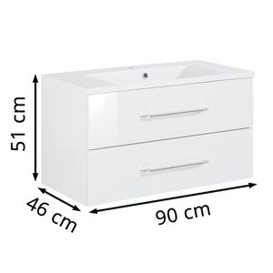 Produktbild für Waschtisch Fackelmann B.clever 82913, hängend, weiß