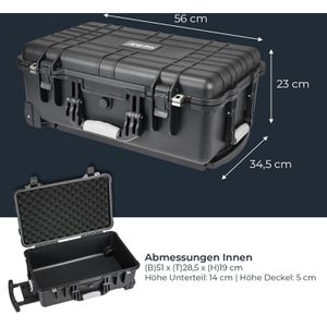 Produktbild für Transportkoffer HMF ODK400, abschließbar, aus Kunststoff